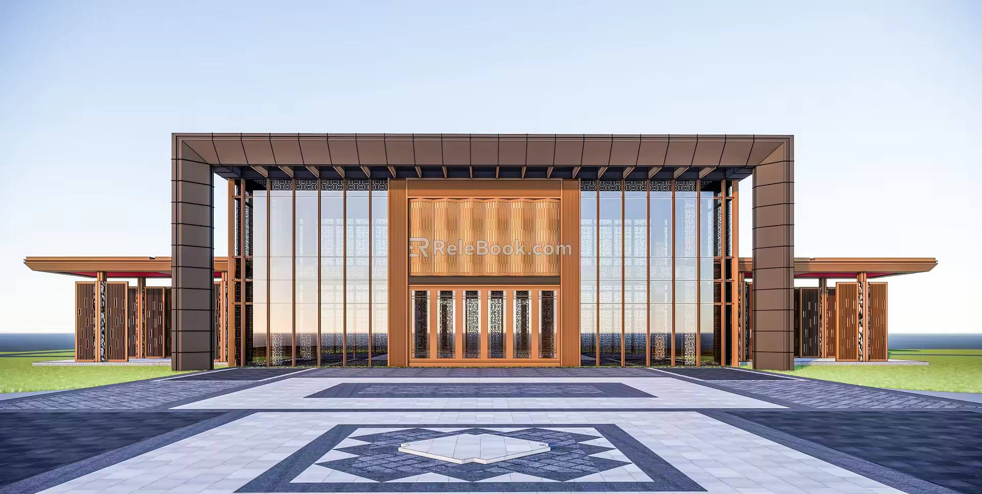 Modern Sales Office Building Simple Sales Department 3d model