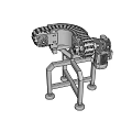 Industrial Equipment With Metal Conveyor Chain System And Cross Support Stand Structure