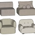 Single sofa combination 3d model