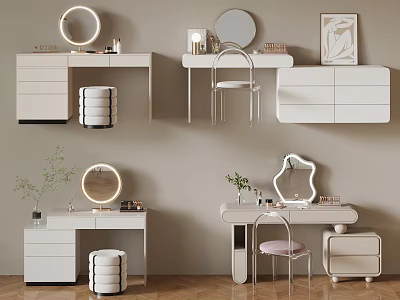 cream wind dresser 3d model