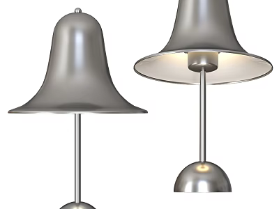 Modern Metal Table Lamp With Bell Shaped Lampshade And Stylish Design 3d model