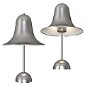 Modern Metal Table Lamp With Bell Shaped Lampshade And Stylish Design
