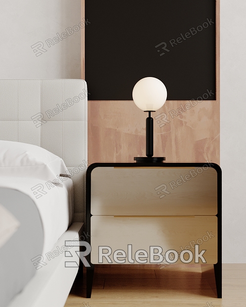 Table lamp table lamp side model