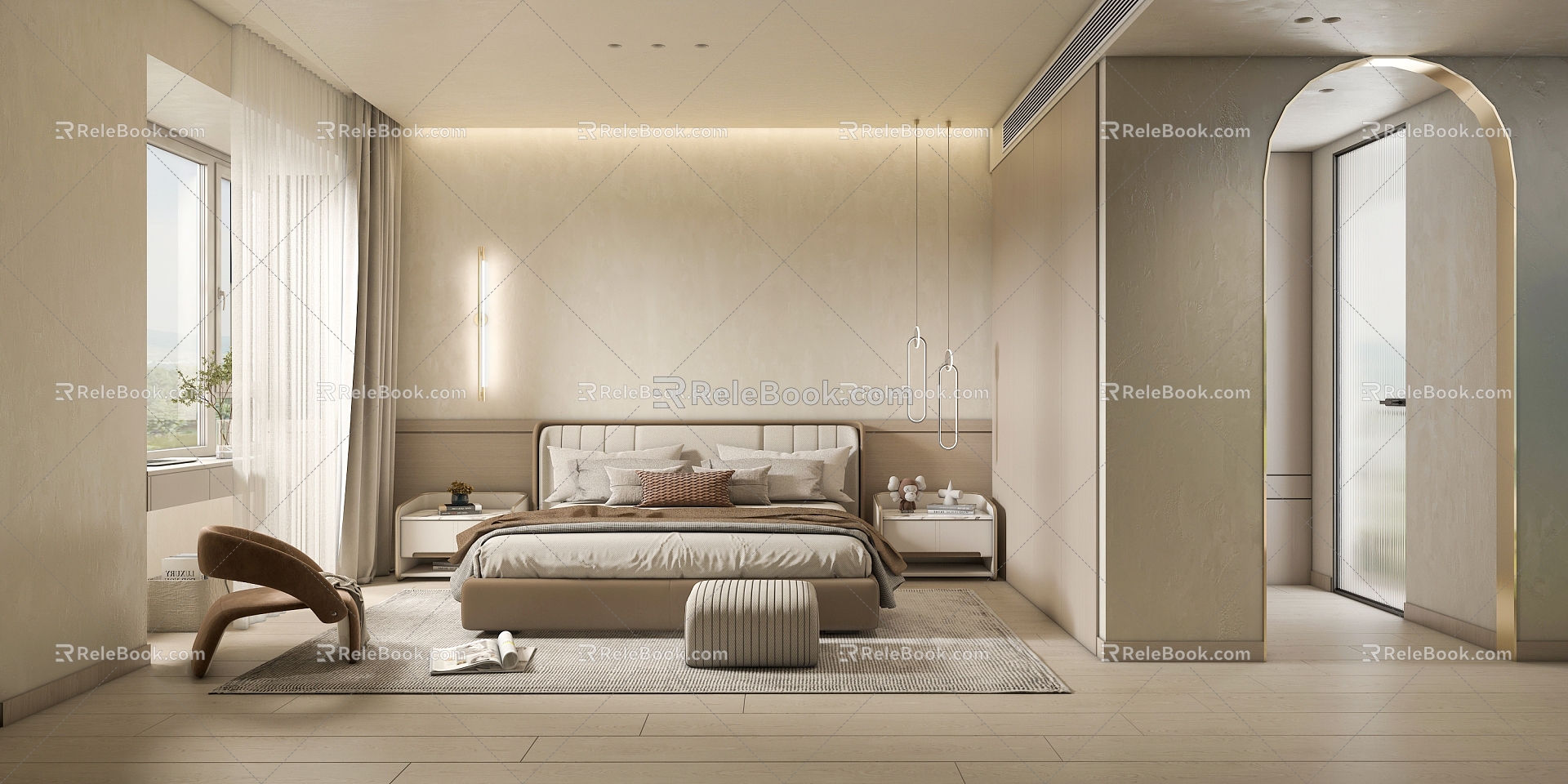 Master Bedroom Modern Bedroom 3d model