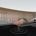 New Chinese Style Sales Office Building Simple Sales Department Club 3d model