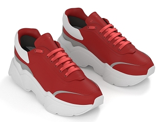 sneakers running shoes 3d model