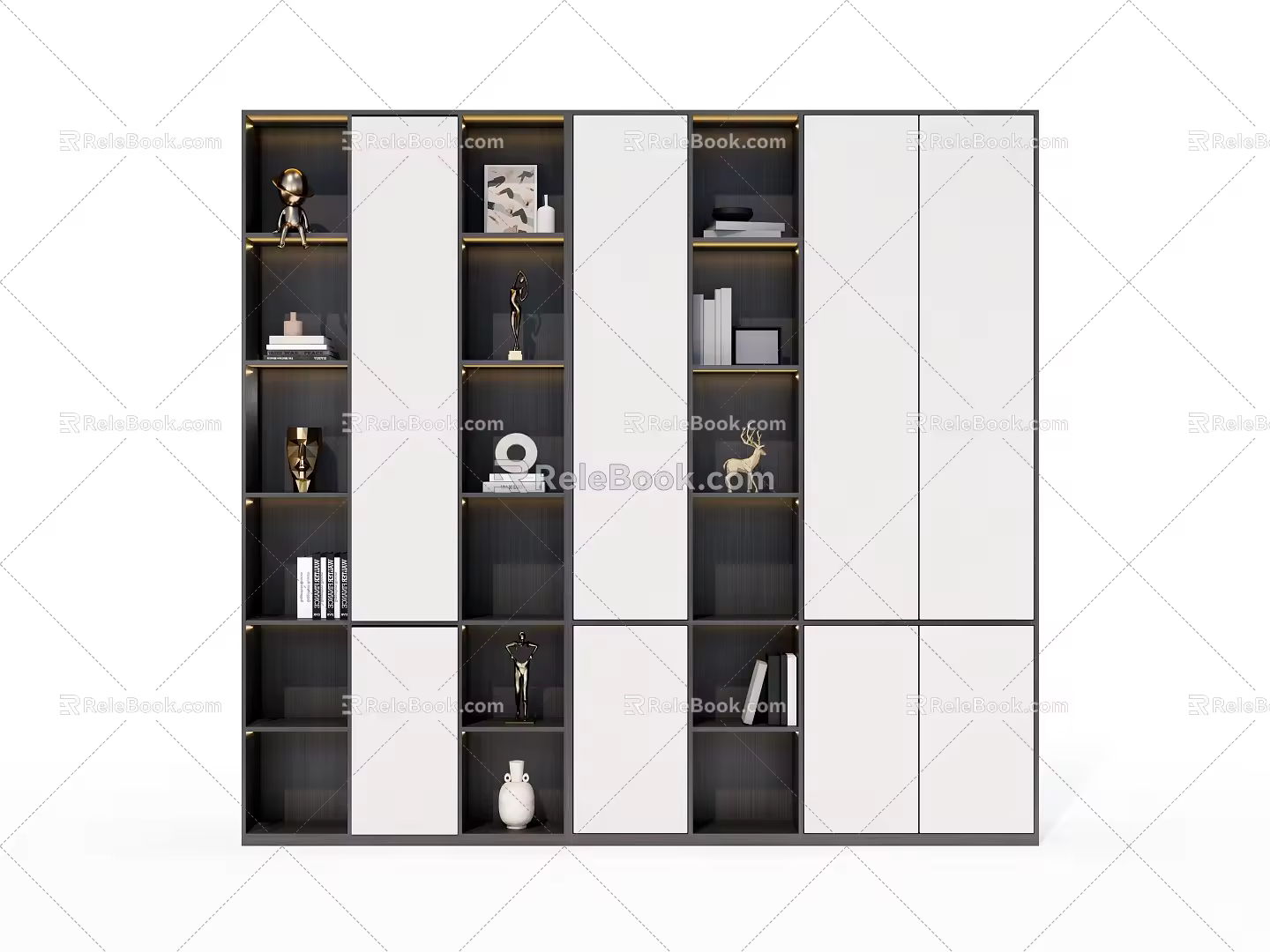 Modern Bookcase Simple Bookcase 3d model