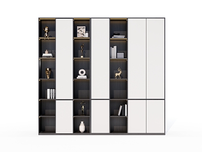 Modern Bookcase Simple Bookcase 3d model