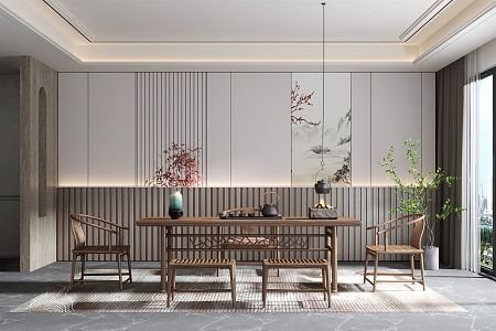 New Chinese Tea Room 3d model