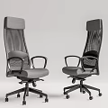 Modern Gray Office Chair With Mesh Back Armrests Swivel Wheels And Comfortable Design