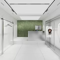 Modern Clothing Store Interior With White Walls Clothing Racks And Fitting Room