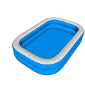 Commercial Rectangular Blue Inflatable Swimming Pool With White Edge Equipment 3d model