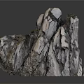 Natural Wooden Stone Material With Gray White Texture And Rustic Surface Details 3d model