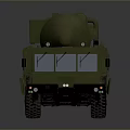 Green Military Tank With Multiple Wheels And Missile Launcher System