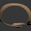 Brown Leather Choker With Green Stone Centerpiece And Decorative Tassels