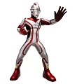 Game And Movie Character In Silver Red Suit With Helmet And Outstretched Hand