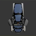 Futuristic Solar Powered Car With Blue Grid Panels Upward Opening Doors And Streamlined Design