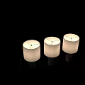 Modern Table Lamps With White Fabric Shades And Black Brown Textured Bases