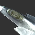 Modern Stealth Fighter Jet with Sleek Silver Gray Body Advanced Wings and Cockpit