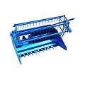 Blue Agricultural Machinery Part With Metal Frame And Sharp Teeth For Harvesting