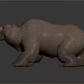 Roaring Brown Bear 3D Model With Detailed Fur And Aggressive Pose 3d model