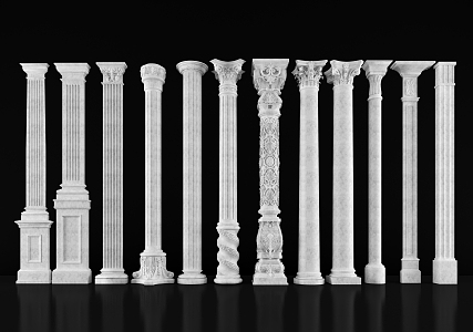 European Roman Column 3d model