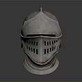 Medieval Knight Battle Helmet Metal Construction With Visor Ventilation Holes And Protective Design