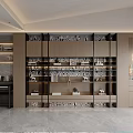 Modern Interior Design With Glass Door Display Cabinets Shelves Golden Statues And Piano