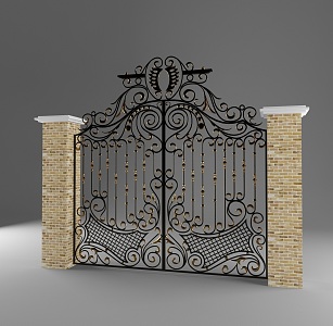 Doors Arches District Doors Iron Doors Metal 3d model