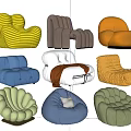 Comfortable Lazy Sofa in Various Colors and Different Designs for Living Room