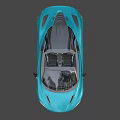 Blue Convertible Sports Car With Modern Design Sleek Body And Alloy Wheels