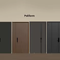 Poliform Modern Security Doors With Various Styles Wood Grain And Solid Color Designs 3d model