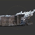 Modern Cartoon Architecture, Monument Site, Monument Site Ruins 3d model