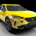 Yellow SUV Car With Modern Front Grille And Sleek Body