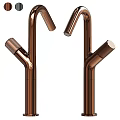 Stylish Modern Copper Faucets With Elegant Curved Design And Polished Finish