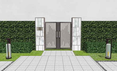 Modern Gate Villa Gate Small Courtyard Gate 3d model