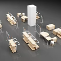Modern Display Shelves And Racks With Multi Layer Design For Retail Shop 3d model