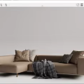 Modern corner sofa multiplayer sofa 3d model