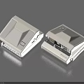 Modern Projection Monitoring Devices With White Casing And Dual Units
