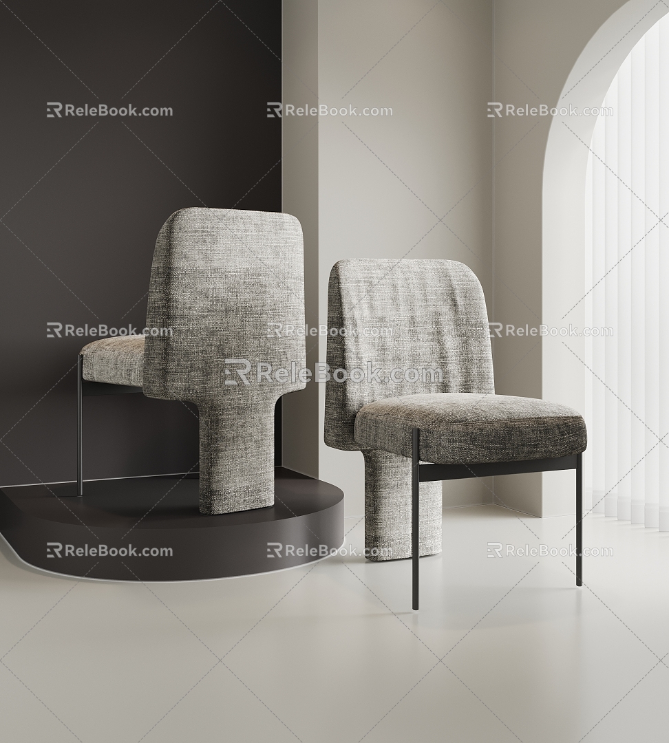 Modern Lounge Chair Dining Chair Single Chair 3d model