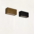 Modern Minimalist Brown and Black Wall Lamps on White Wall with Bright Lighting