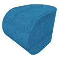 Blue Upholstered Semicircular Stool Modern Design for Home Living Room Decor