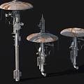 Science Fiction Props Future Communication Equipment Game Ornaments Cyberpunk Waste Soil Industrial Style 3d model