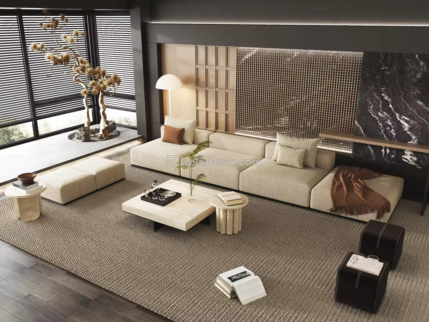 Modern Sofa Coffee Table Combination Sofa Combination 3d model
