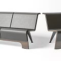 Modern Public Chair Design With Wooden Frame And Leather Seats For Public Areas