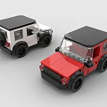 Lego toy blocks jeep buggy 3d model