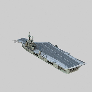 Warship Aircraft Carrier Cruiser Destroyer Military Ship 3d model