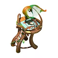 Natural Curved Experimental Equipment With Leaf Shaped Top And Transparent Display Platform