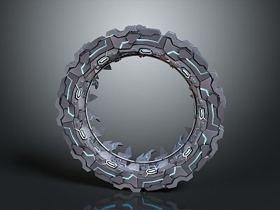 Modern Sci-Fi Gate Stargate Jumping Gate Folding Gate 3d model