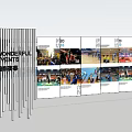 Office Hallway With Wonderful Events Photo Display And Sports Activity Images On White Wall